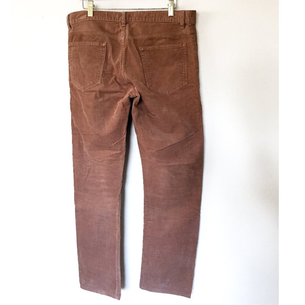 Club Monaco Pants Mens 30x32 Brown Chino Corduroy Button Fly Straight Leg - Picture 6 of 9